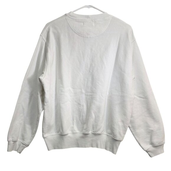 Anine Bing NWT Ramona Empowerment Sweatshirt Pullover Crew White Black Small - Picture 2 of 7